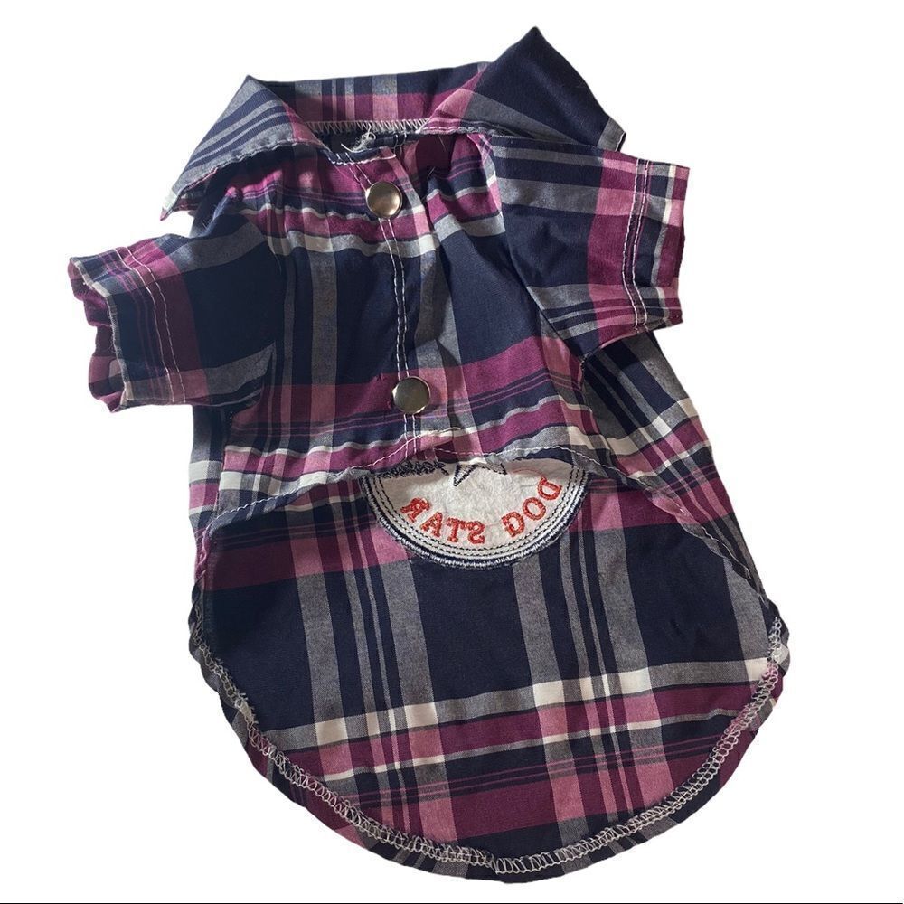 Plaid Collared Dog Shirt - Picture 4 of 7
